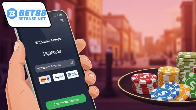 Rút tiền BET88 – Trải nghiệm giao dịch tiện lợi 3 Giải quyết lỗi rút tiền BET88 hiệu quả